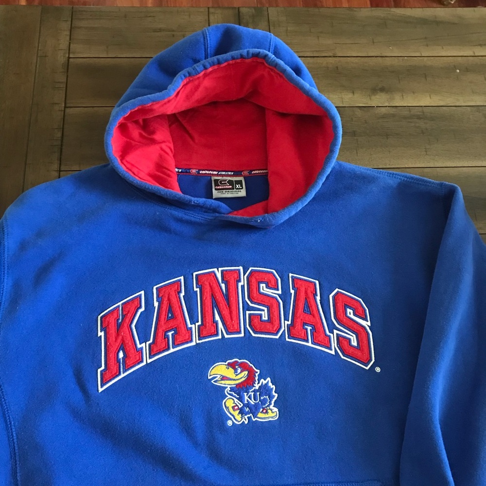 KU Rock Chalk Jayhawk Embroidered Hoodie
